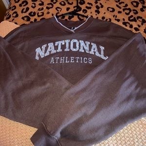 cute brown and blue sporty sweater from h&m